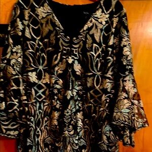 Elegant Black and Gold Women's Top